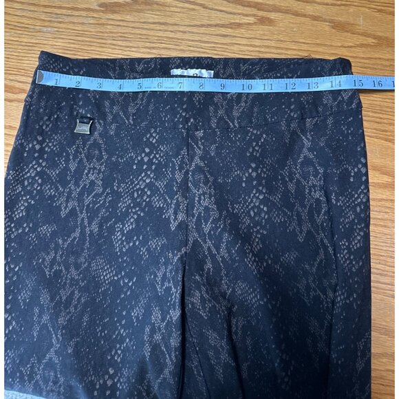 Joseph Ribkoff Black Snake Print Slim Leg Pants Stretch Waistband Women's Sz 14 - Picture 5 of 6